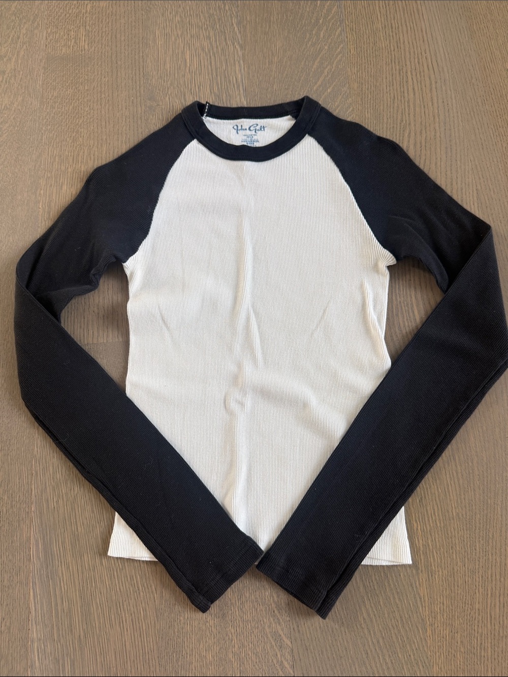 Brandy Melville ribbed baseball tee